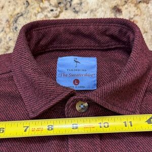 Tailorbyrd Men's Burgundy Button Down Overshirt